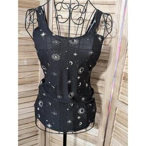 NoBo No Boundaries NB Scoop Tank Top Shirt Spaghetti S (3-5) Celestial Star Moon